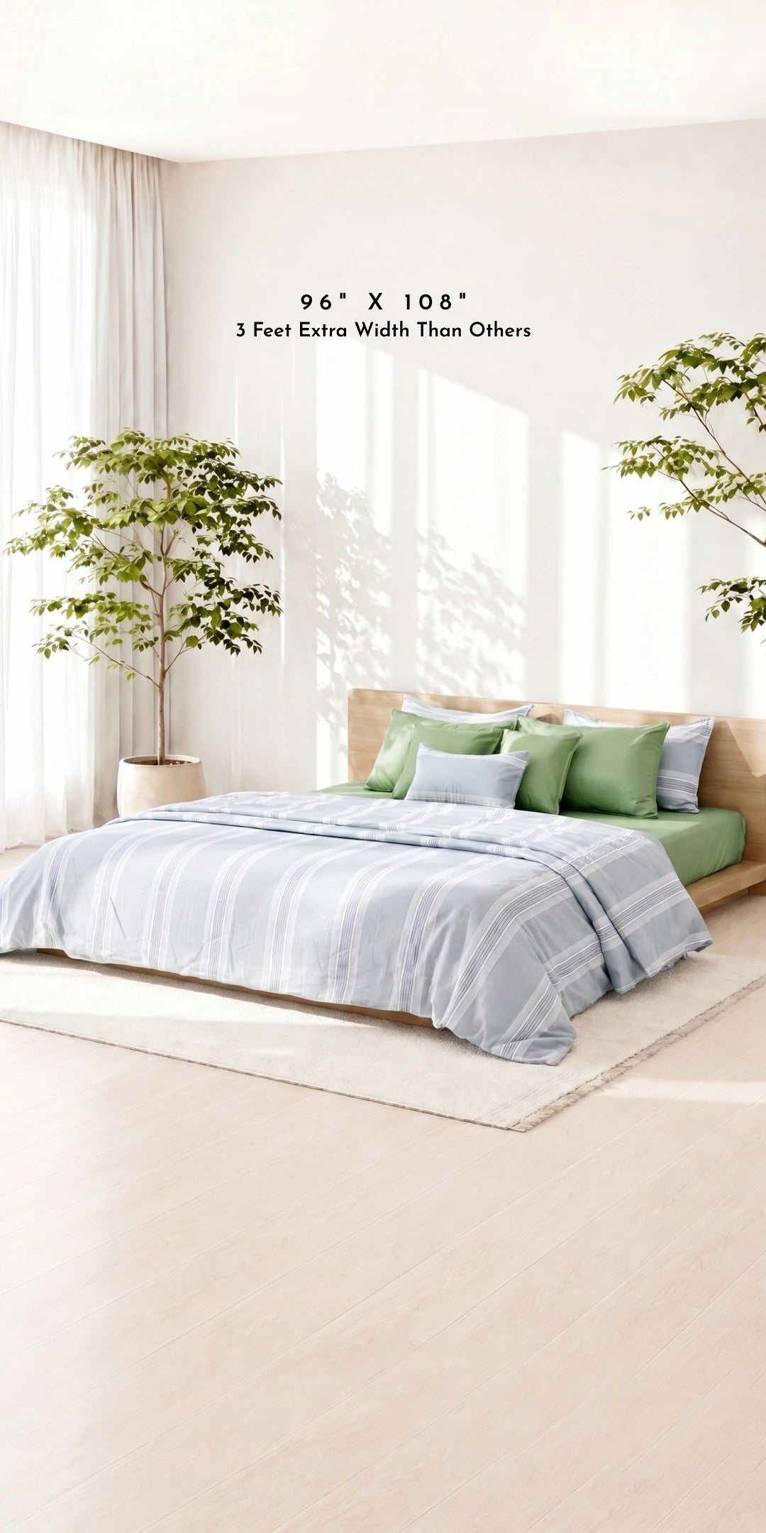 Zarf AC Comforter Bedding Set Of 9 - Thyme