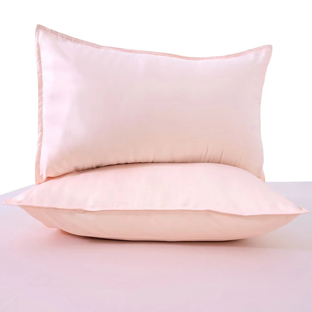 ZARF Italian Staple Weave Bedsheet With 2 Solid Pillowcases - Dahlia