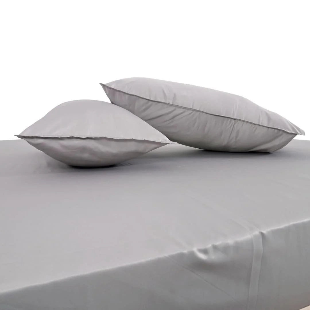 ZARF Italian Staple Weave Bedsheet With 2 Solid Pillowcases - Marbelle