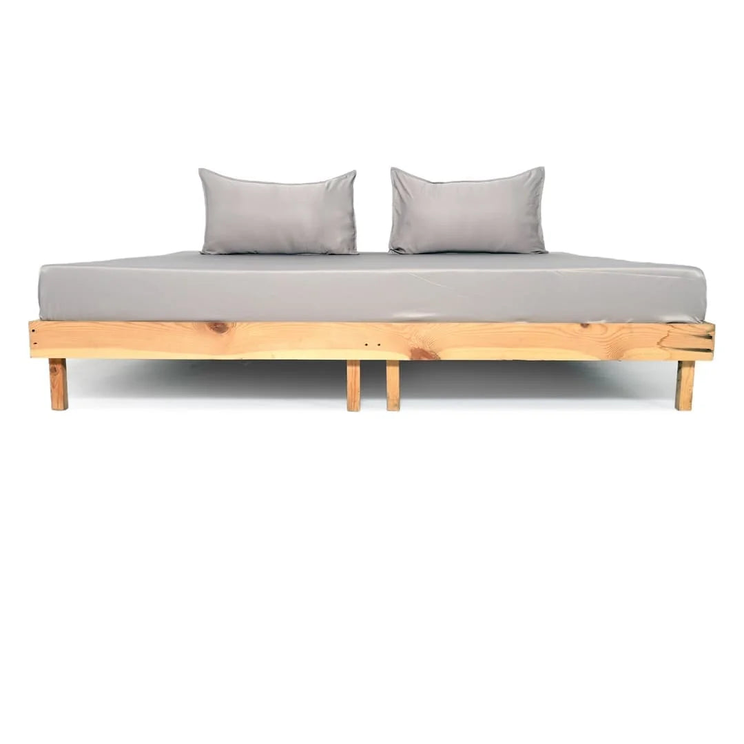 ZARF Italian Staple Weave Bedsheet With 2 Solid Pillowcases - Marbelle